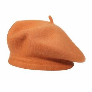 Wool French Beret Hat Solid Color Beret Cap For Women Girls (light Orange)🖖